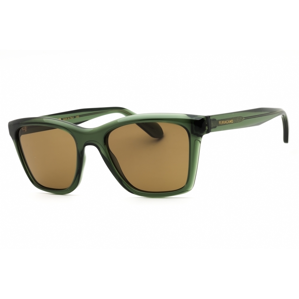 Salvatore Ferragamo SF2001S Sunglasses Transparent Khaki Rectangle